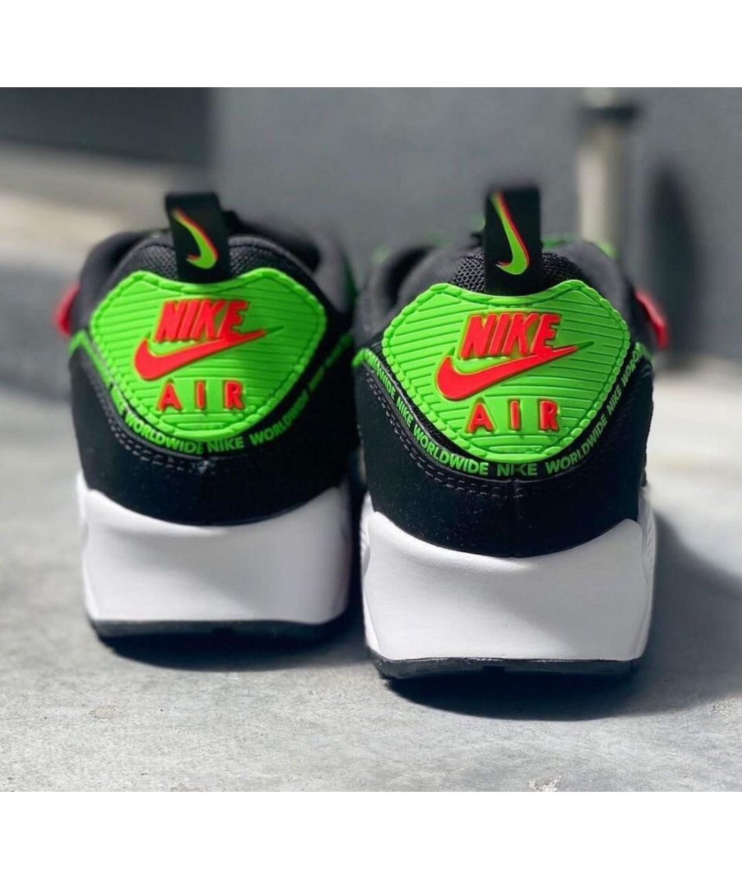 NIKE Черные кожаные низкие кроссовки / кеды, фото 7