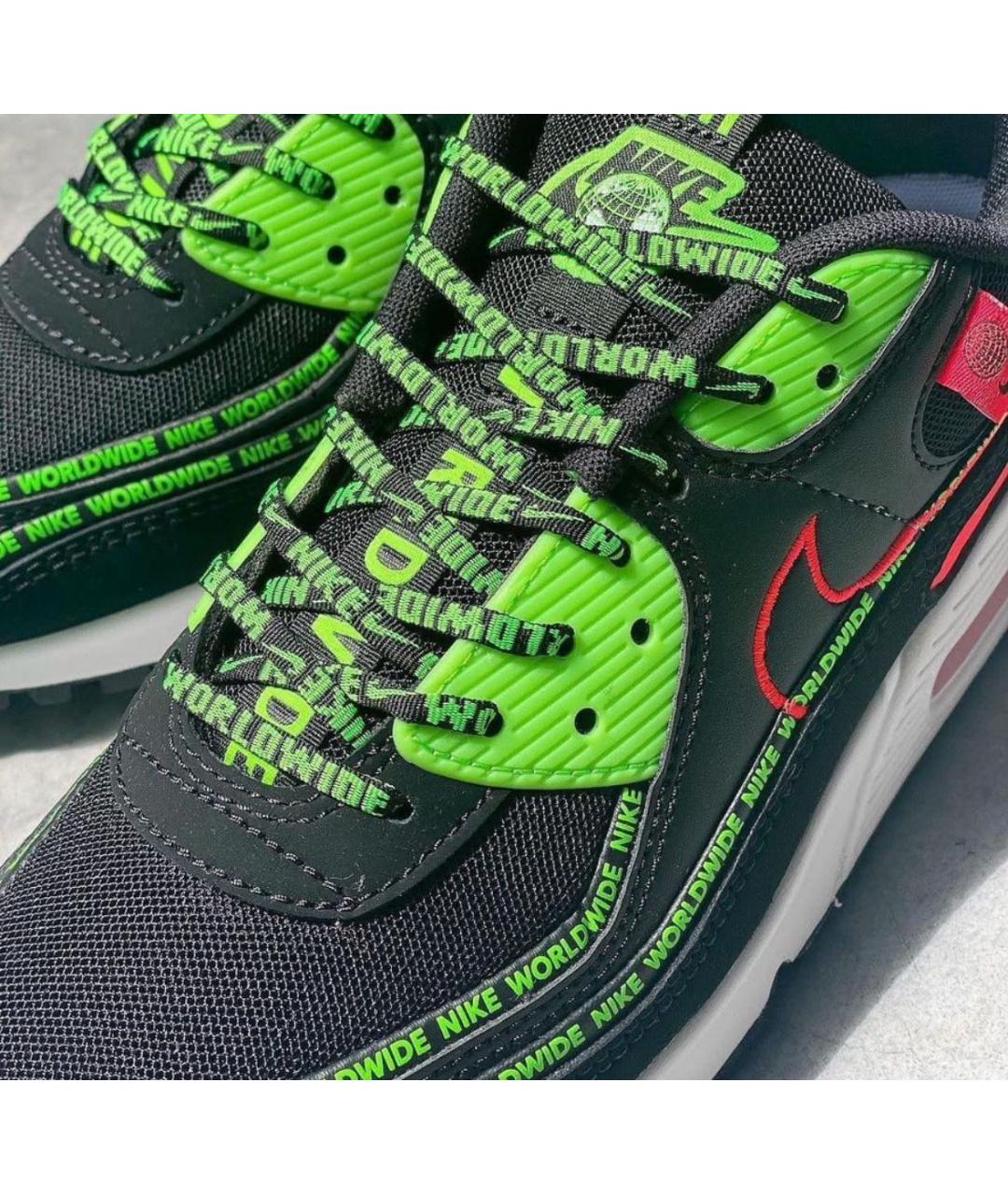 NIKE Черные кожаные низкие кроссовки / кеды, фото 8