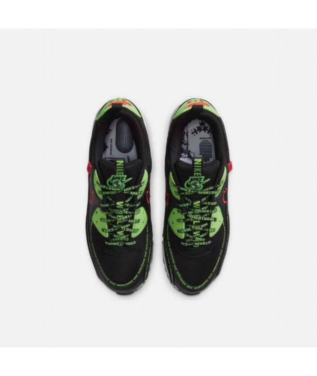 NIKE Черные кожаные низкие кроссовки / кеды, фото 3