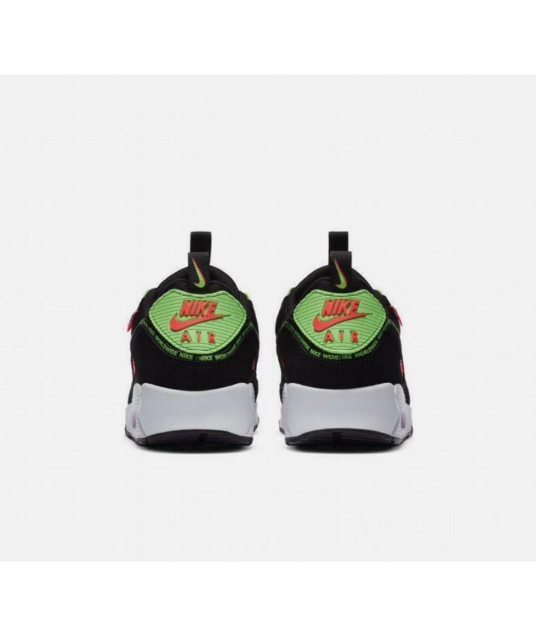 NIKE Черные кожаные низкие кроссовки / кеды, фото 4