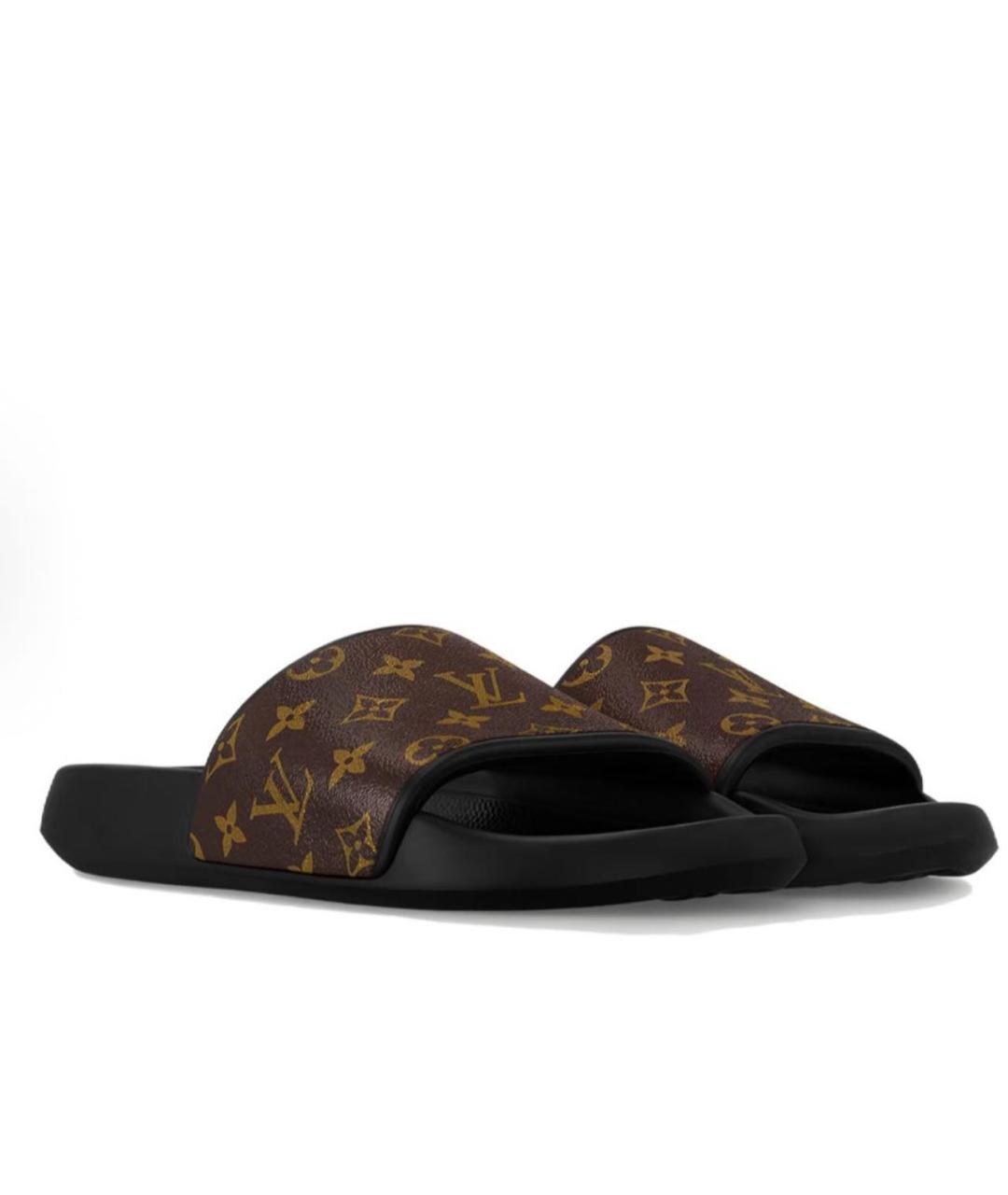 LOUIS VUITTON Коричневые шлепанцы, фото 3