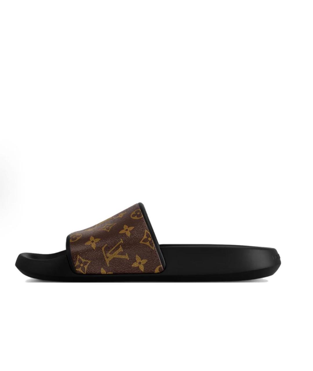 LOUIS VUITTON Коричневые шлепанцы, фото 6