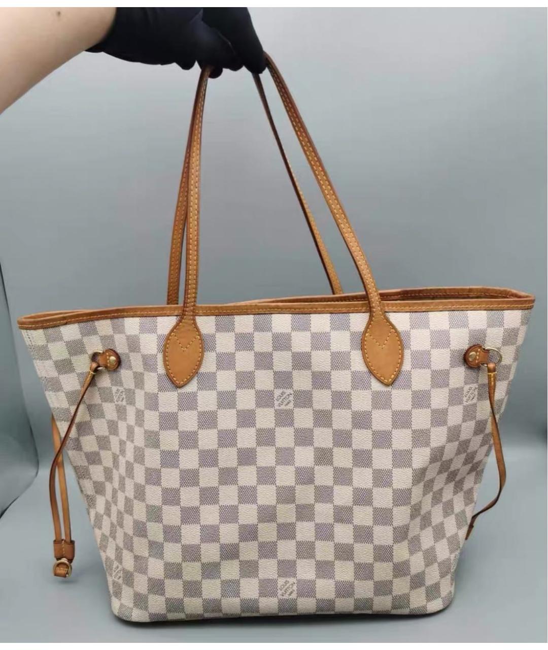 LOUIS VUITTON Бежевая кожаная сумка через плечо, фото 4
