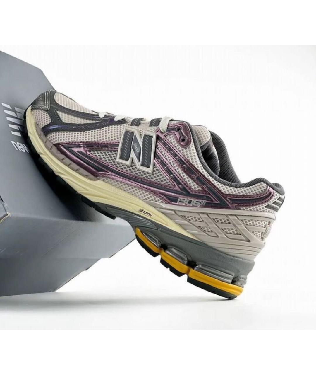 NEW BALANCE Фиолетовые кожаные низкие кроссовки / кеды, фото 5
