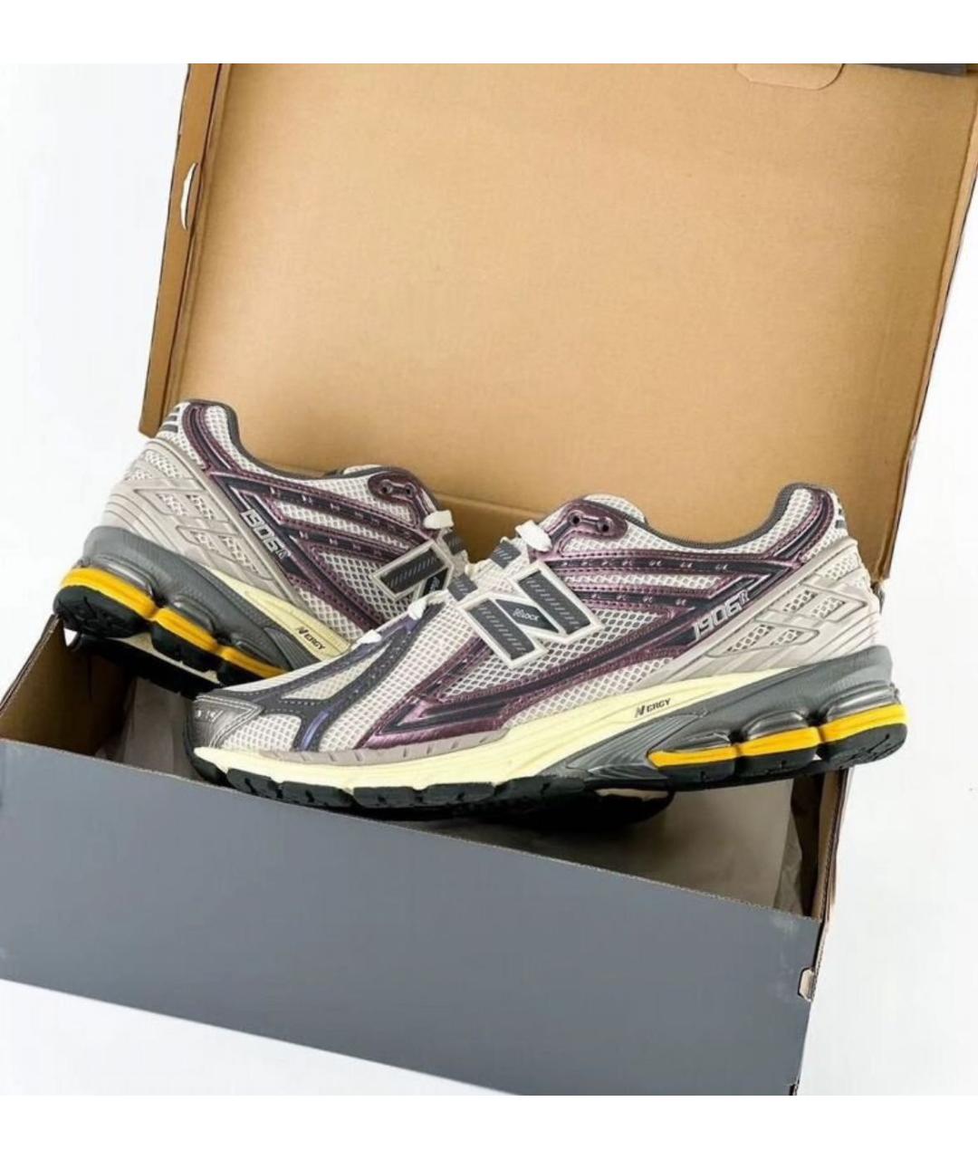NEW BALANCE Фиолетовые кожаные низкие кроссовки / кеды, фото 6