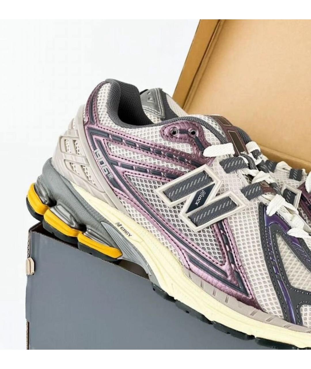 NEW BALANCE Фиолетовые кожаные низкие кроссовки / кеды, фото 8