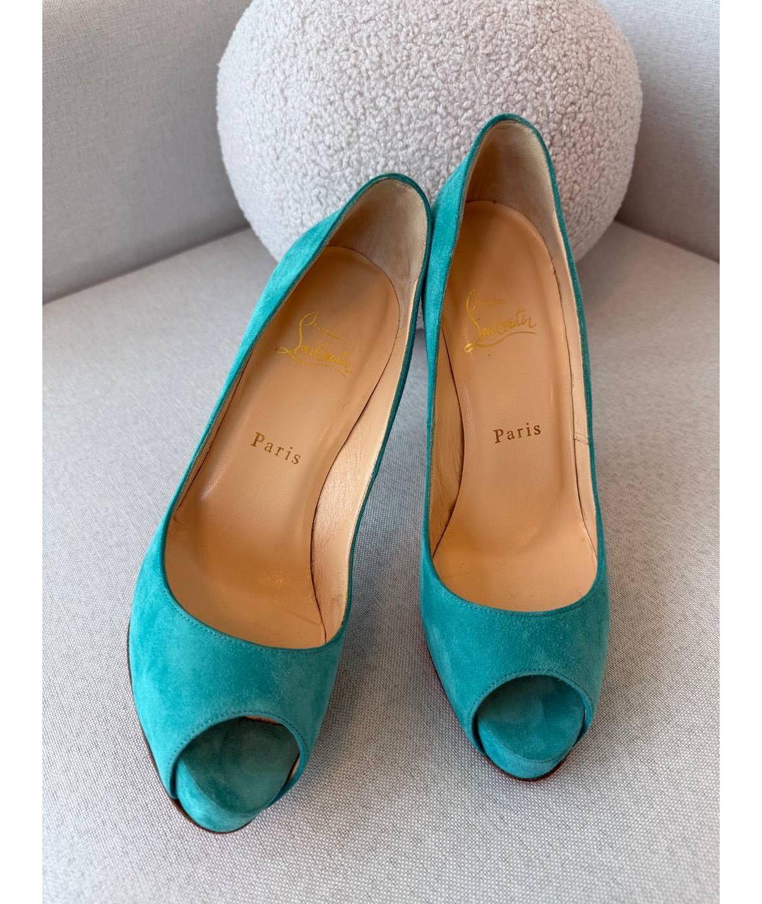 CHRISTIAN LOUBOUTIN Бирюзовые туфли, фото 5