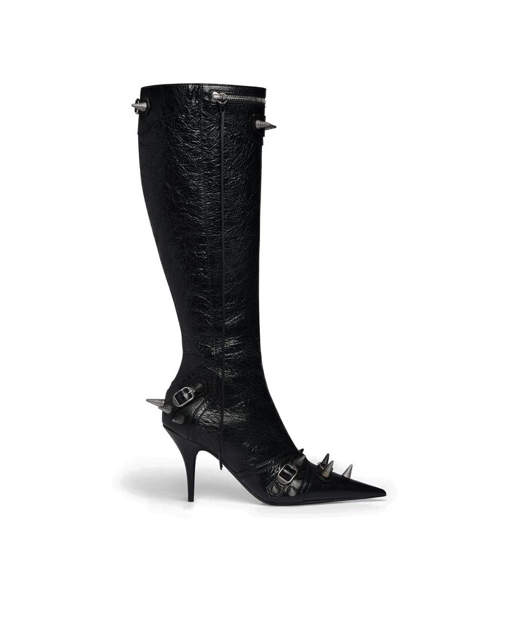 BALENCIAGA Черные кожаные ботильоны, фото 3