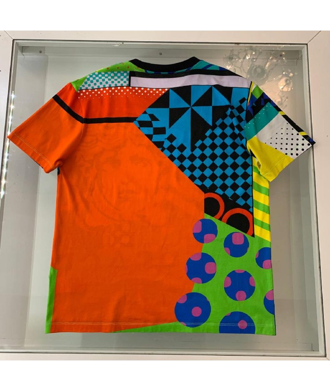 VERSACE Мульти хлопковая футболка, фото 3
