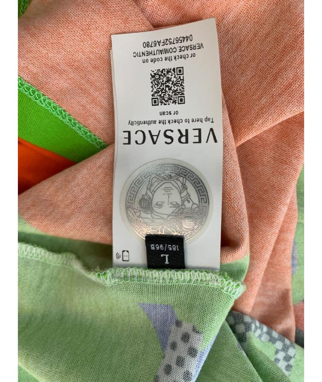 VERSACE Мульти хлопковая футболка, фото 6