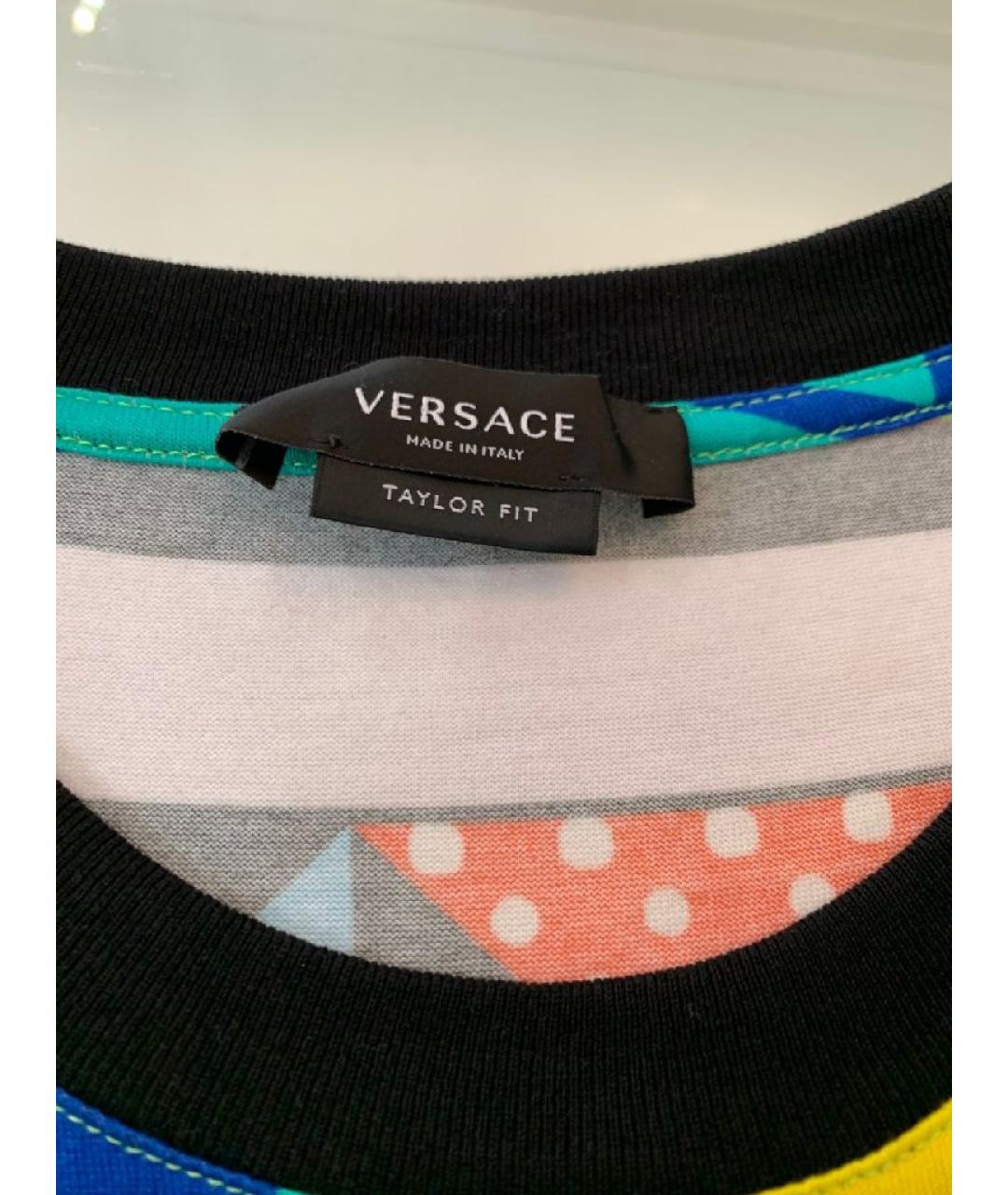 VERSACE Мульти хлопковая футболка, фото 5