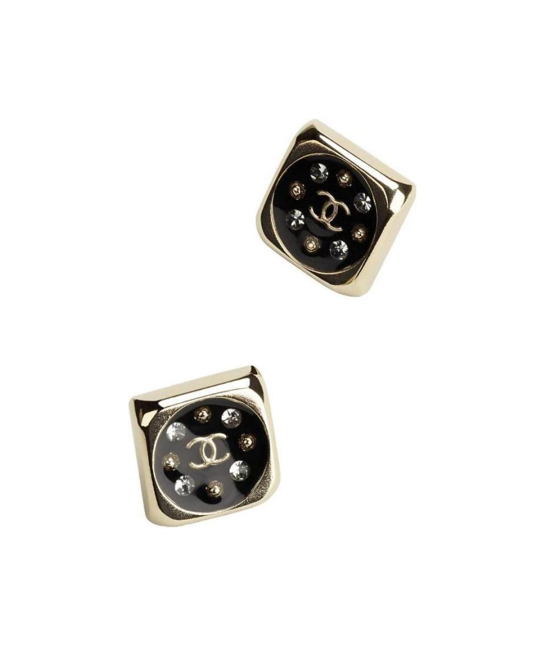 CHANEL Золотые металлические серьги, фото 1
