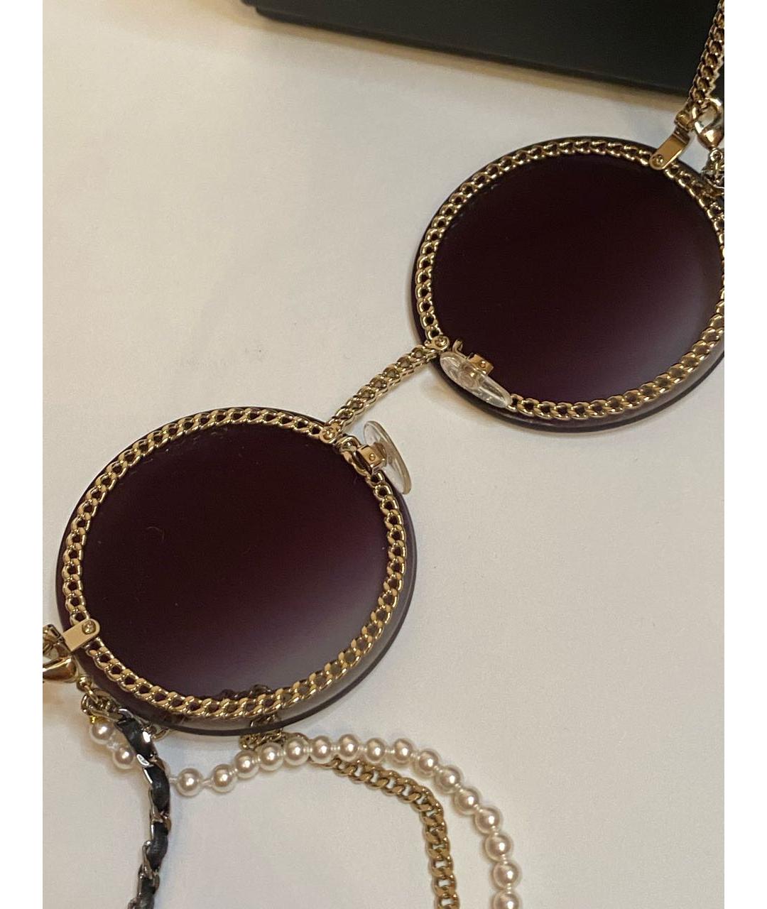 CHANEL Черные металлические солнцезащитные очки, фото 8