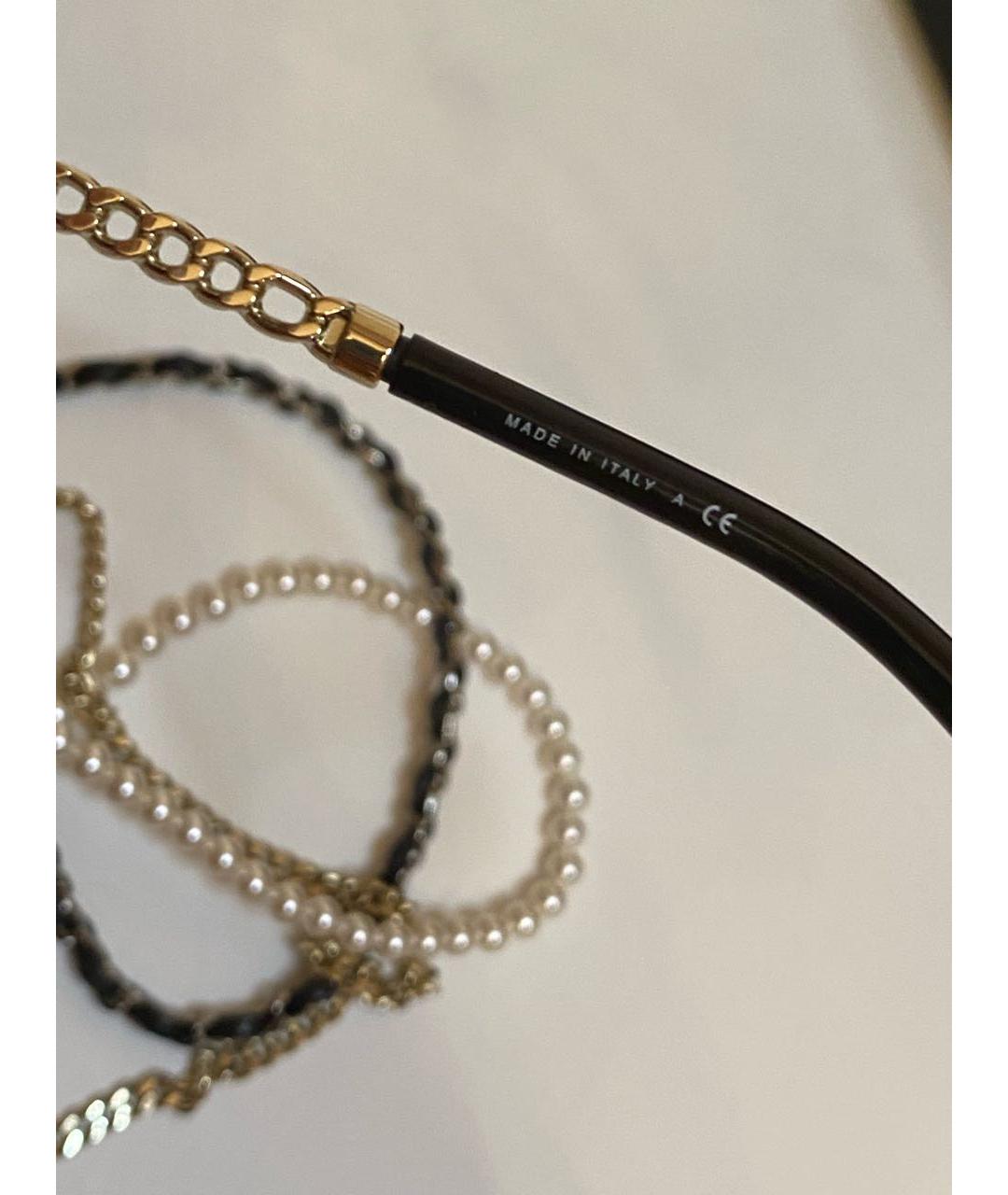 CHANEL Черные металлические солнцезащитные очки, фото 7