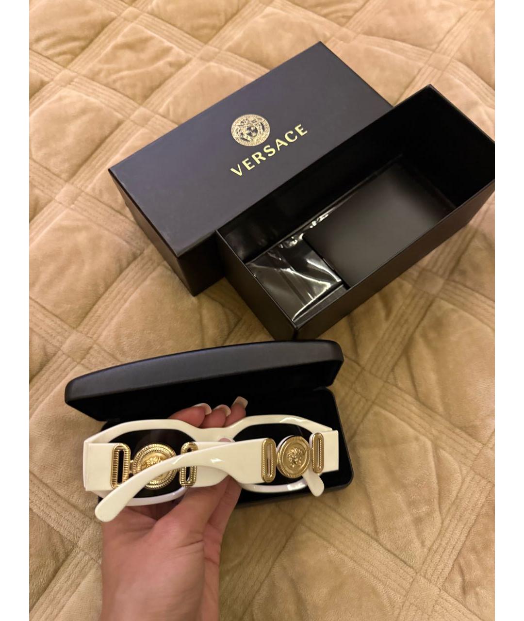 VERSACE Белые солнцезащитные очки, фото 4