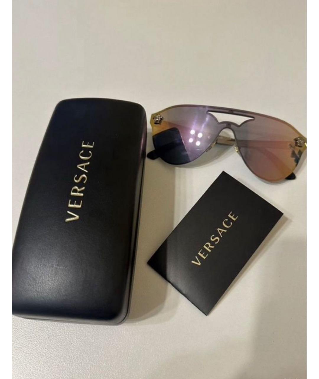 VERSACE Мульти металлические солнцезащитные очки, фото 4