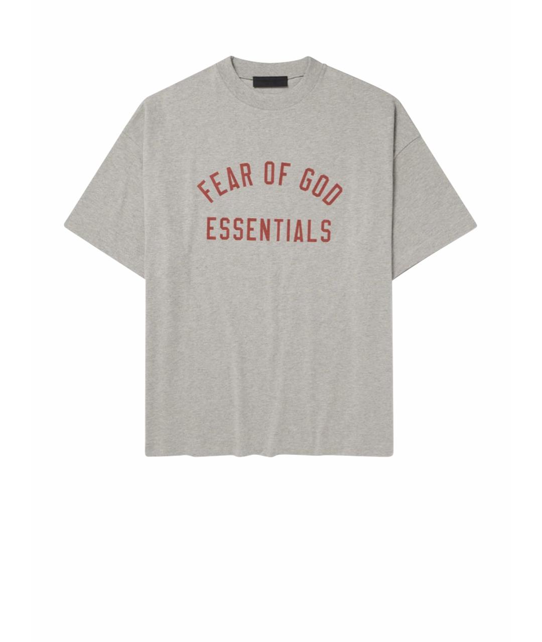 FEAR OF GOD ESSENTIALS Серая хлопковая футболка, фото 5