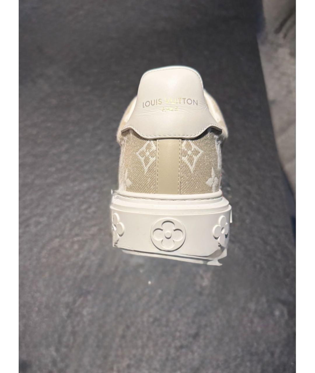 LOUIS VUITTON Бежевые текстильные кеды, фото 4