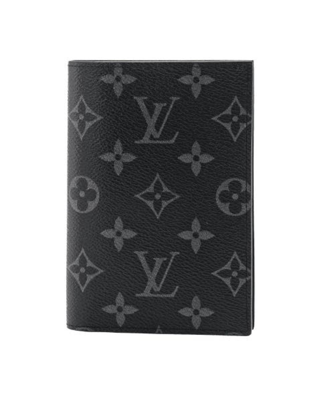 LOUIS VUITTON Черный кожаный кардхолдер, фото 5