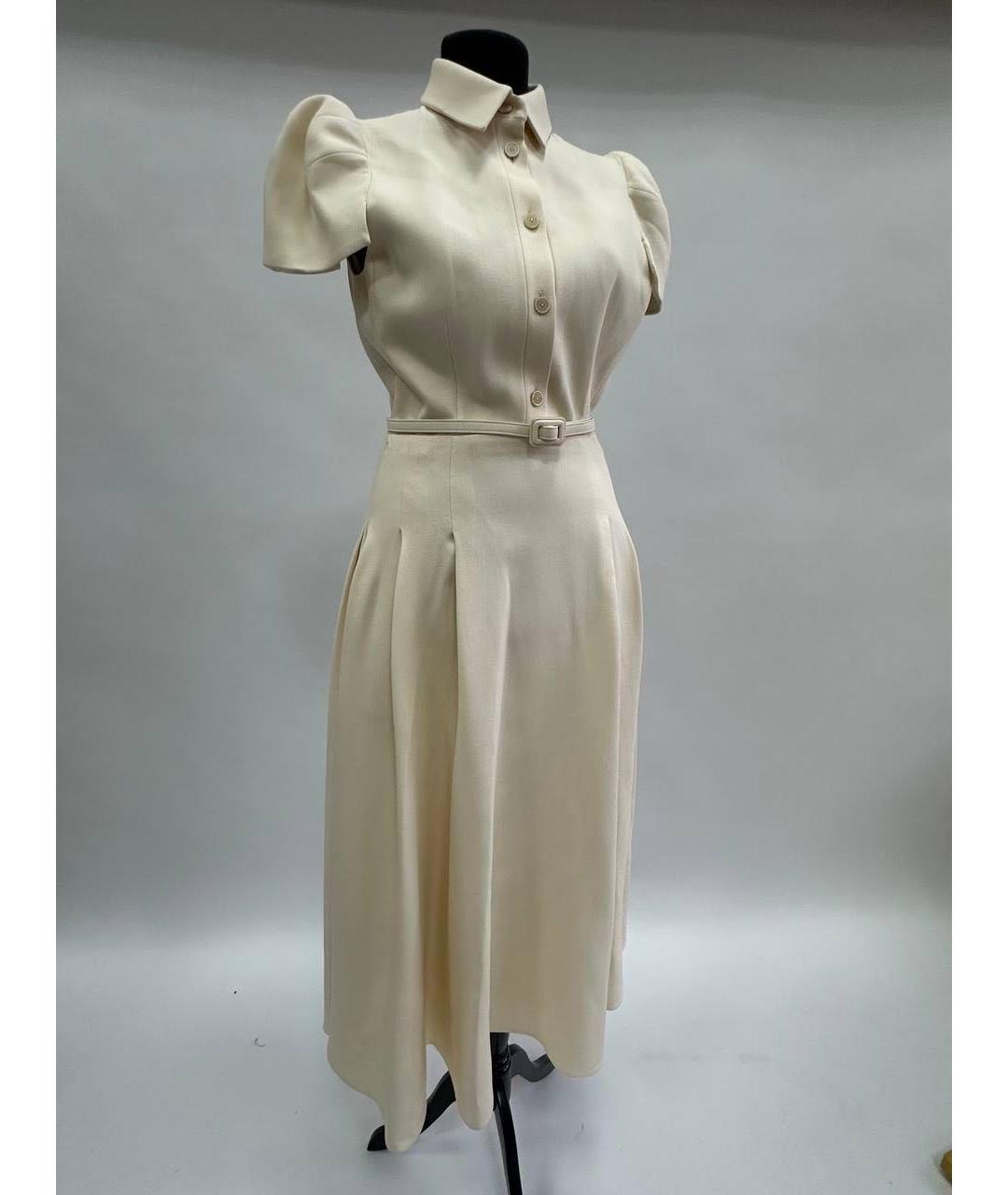CHRISTIAN DIOR Бежевое повседневное платье, фото 5