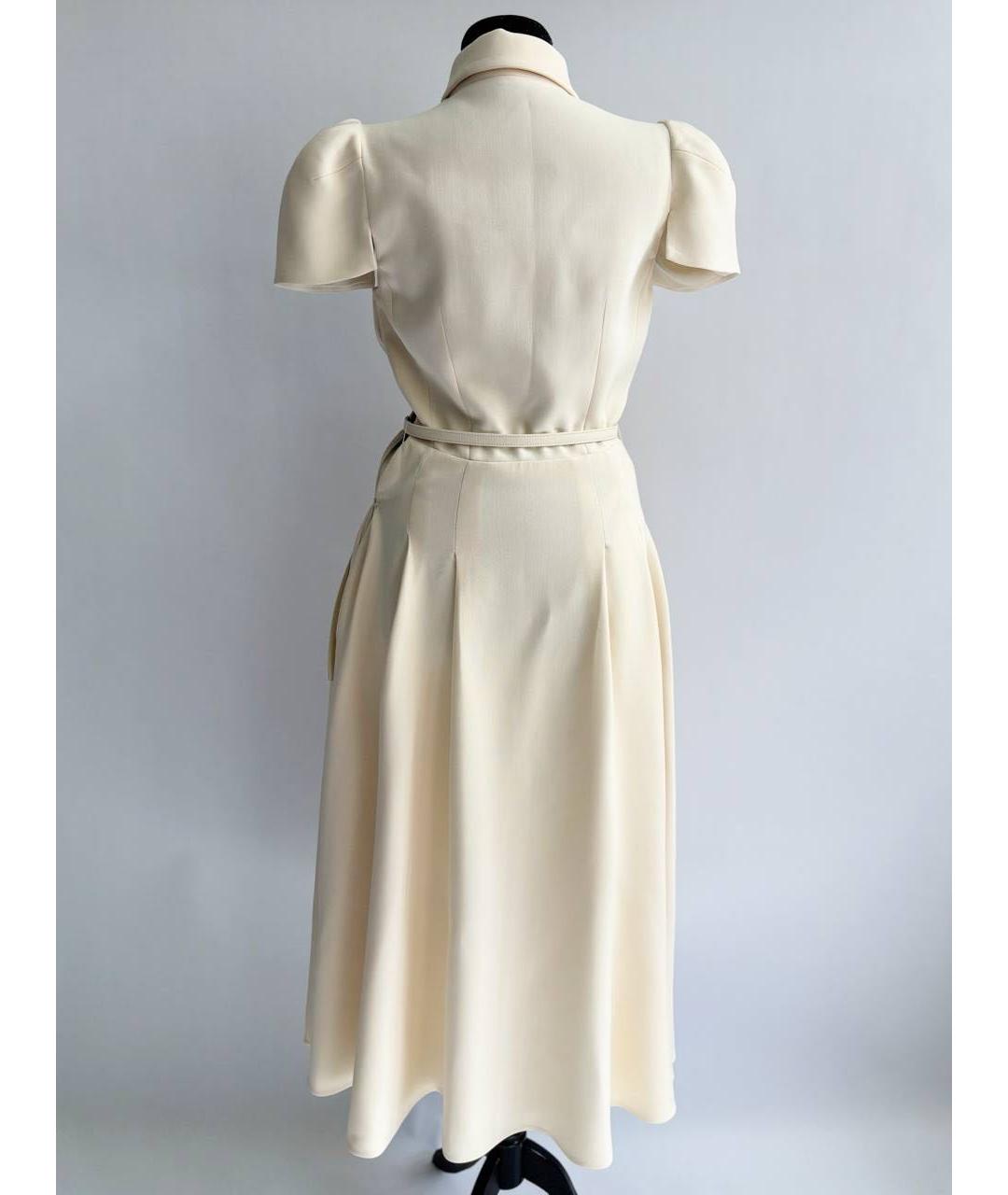 CHRISTIAN DIOR Бежевое повседневное платье, фото 5