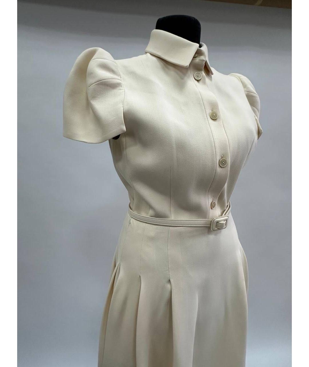 CHRISTIAN DIOR Бежевое повседневное платье, фото 8