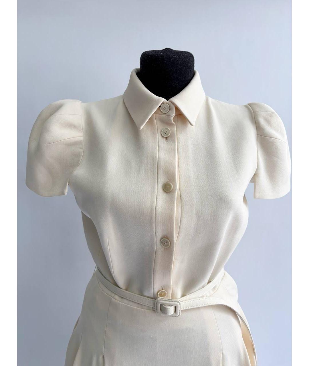 CHRISTIAN DIOR Бежевое повседневное платье, фото 7
