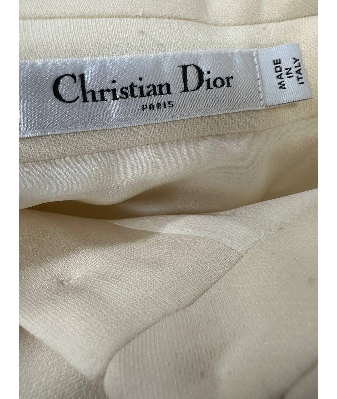 CHRISTIAN DIOR Бежевое повседневное платье, фото 3