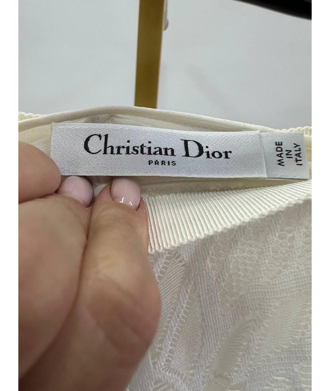 CHRISTIAN DIOR Белая юбка миди, фото 3