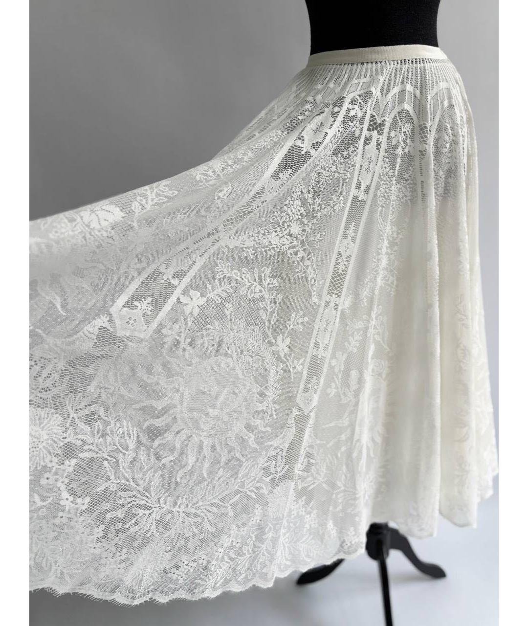 CHRISTIAN DIOR Белая юбка миди, фото 8