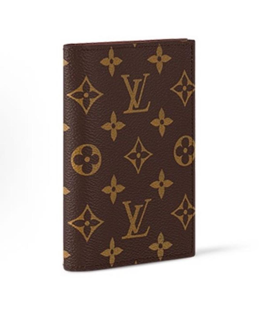 LOUIS VUITTON Коричневый кожаный кардхолдер, фото 3