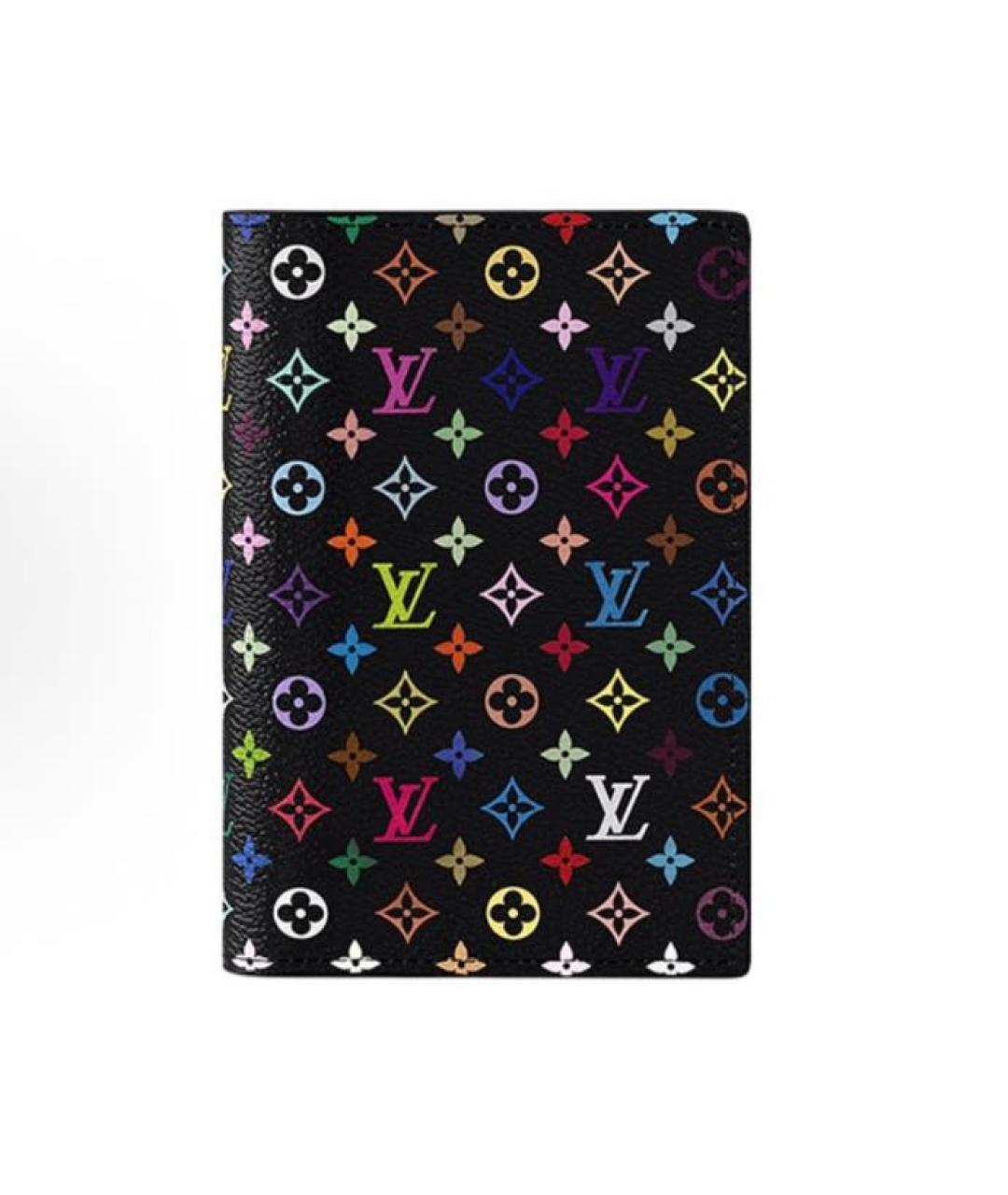 LOUIS VUITTON Черный кожаный кардхолдер, фото 6