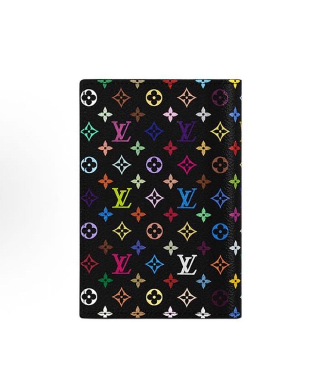 LOUIS VUITTON Черный кожаный кардхолдер, фото 3