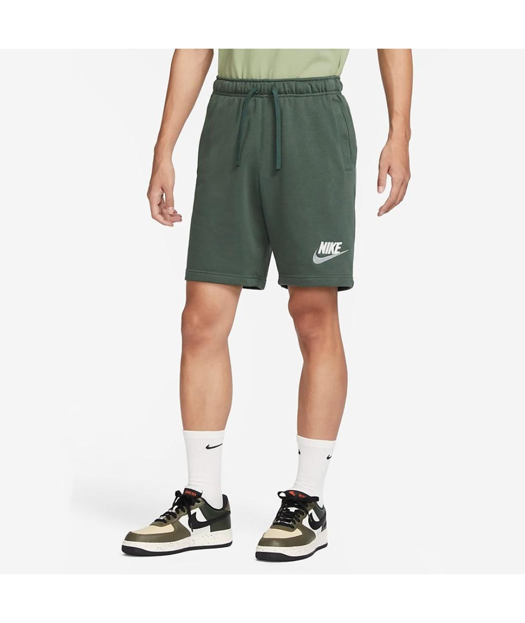NIKE Зеленые хлопковые шорты, фото 8