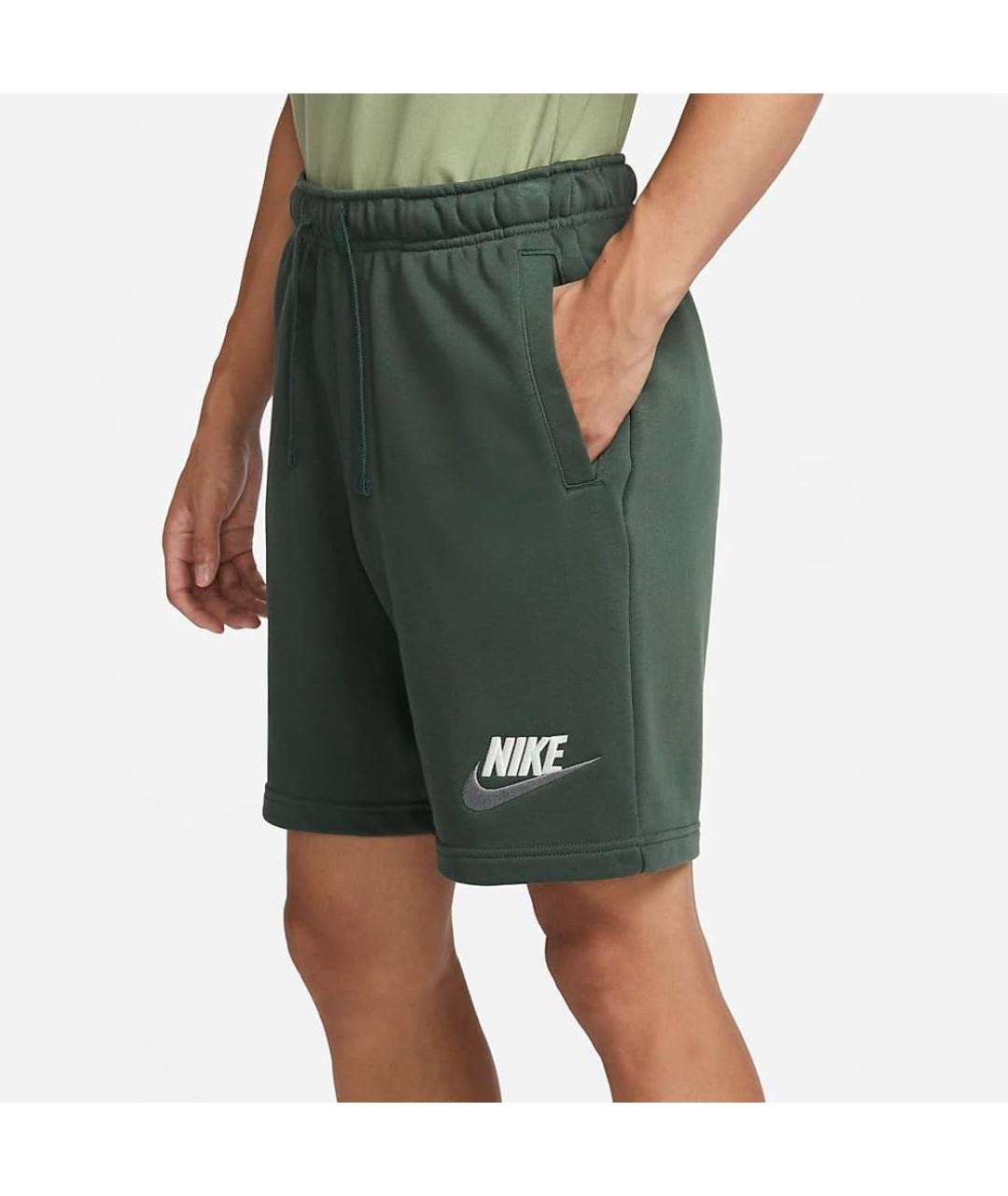 NIKE Зеленые хлопковые шорты, фото 6