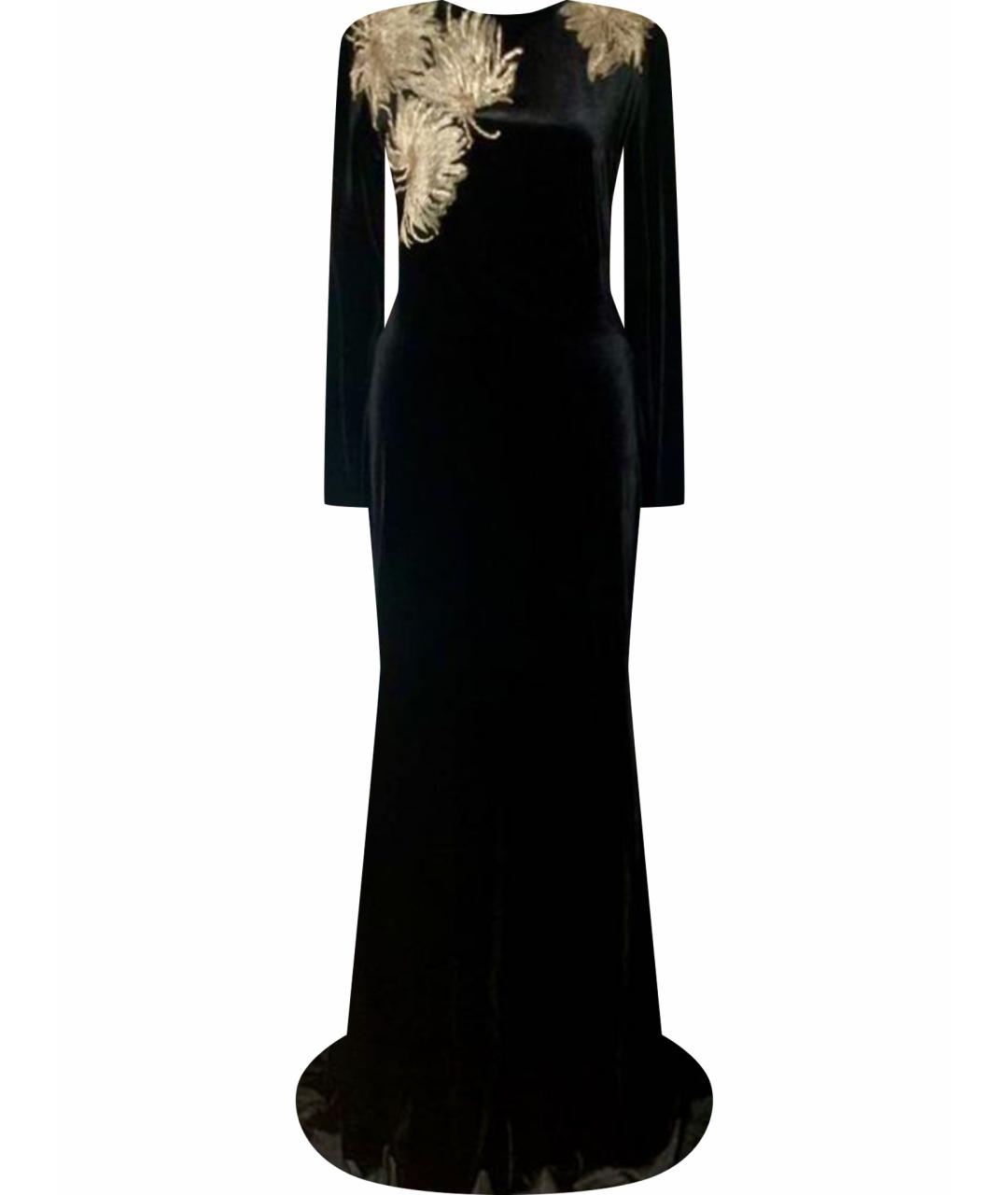 ELIE SAAB Черное шелковое вечернее платье, фото 1