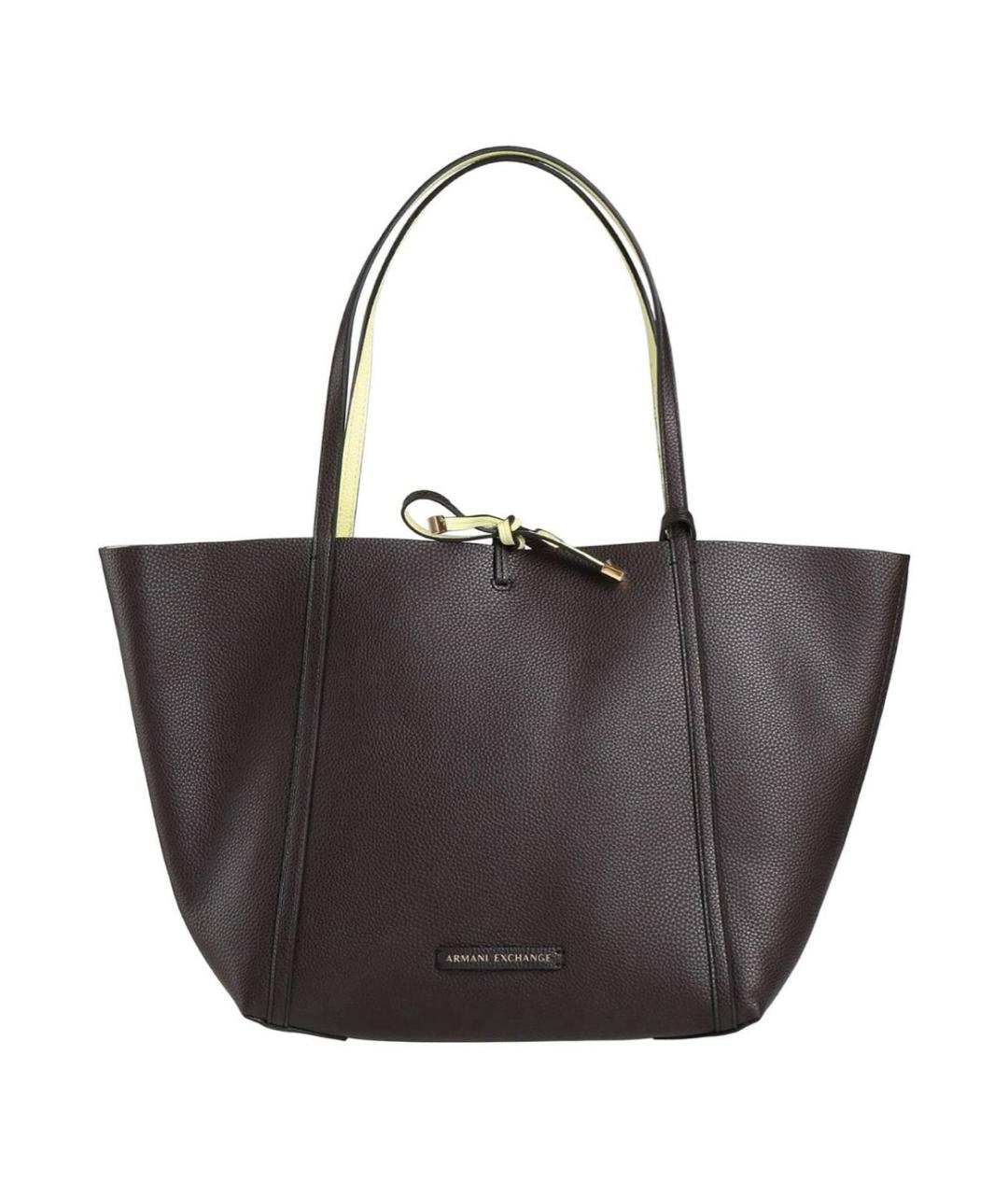 ARMANI EXCHANGE Коричневая кожаная сумка тоут, фото 1