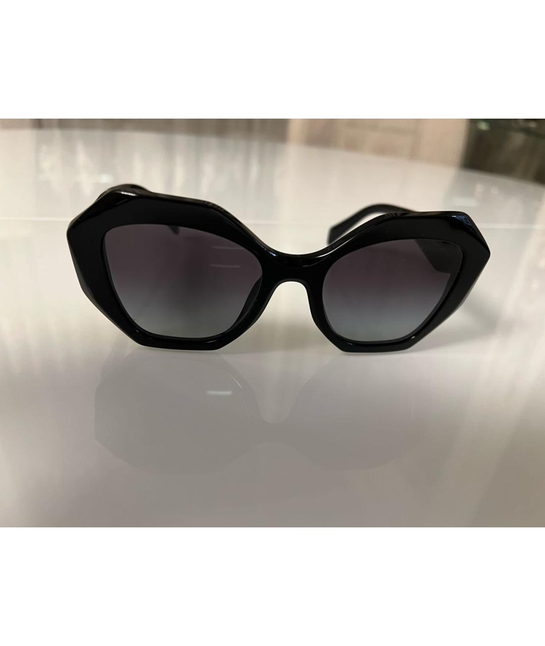PRADA Черные пластиковые солнцезащитные очки, фото 8