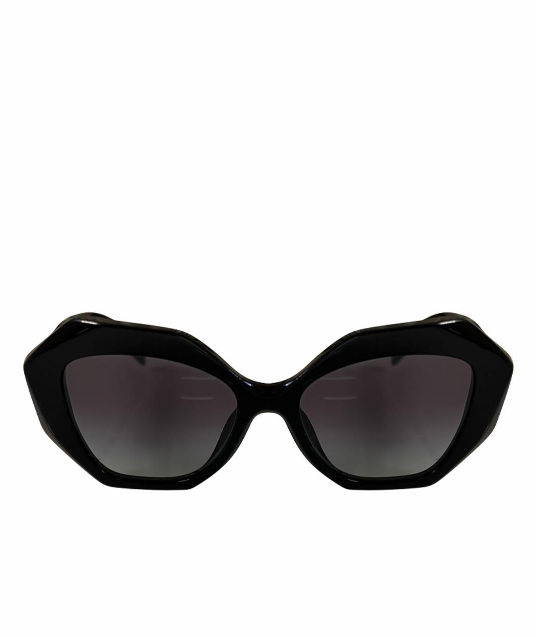 PRADA Черные пластиковые солнцезащитные очки, фото 1