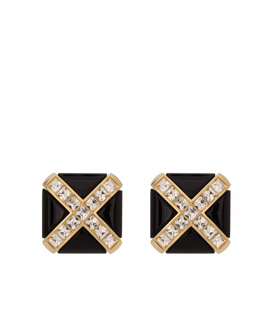 SAINT LAURENT Золотые латунные серьги, фото 1