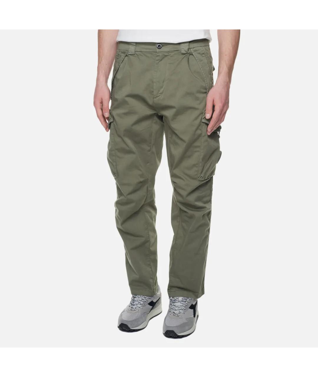 CP COMPANY Хаки хлопко-эластановые повседневные брюки, фото 7
