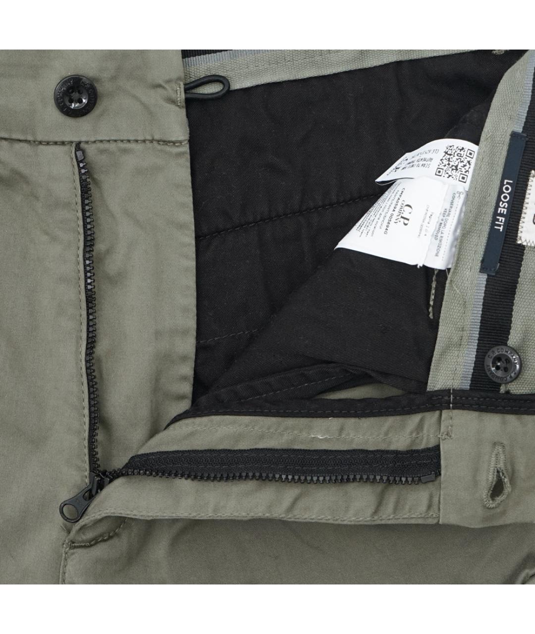 CP COMPANY Хаки хлопко-эластановые повседневные брюки, фото 2