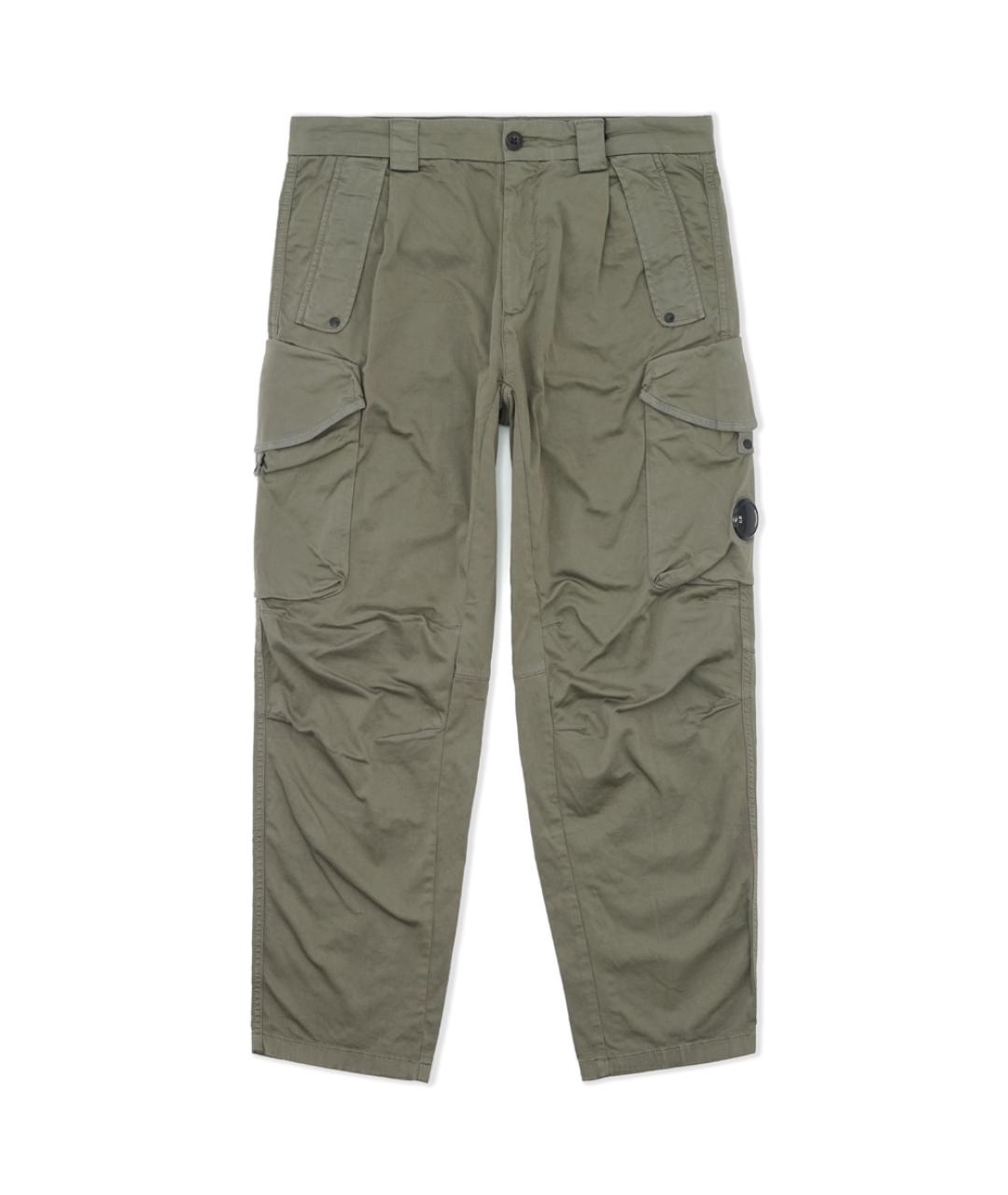 CP COMPANY Хаки хлопко-эластановые повседневные брюки, фото 1