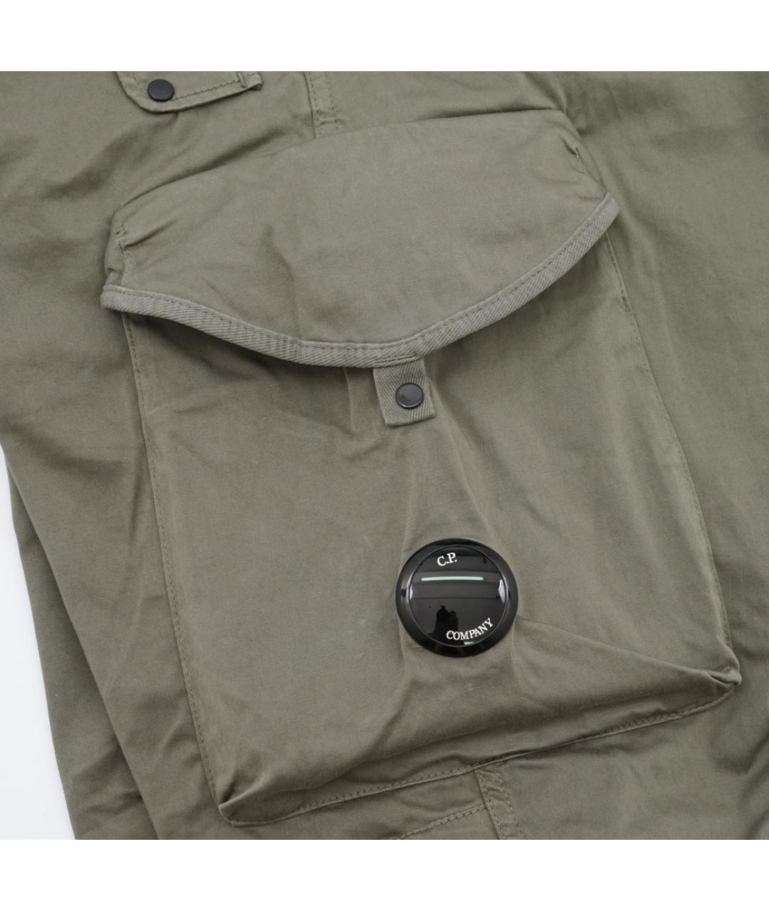 CP COMPANY Хаки хлопко-эластановые повседневные брюки, фото 4