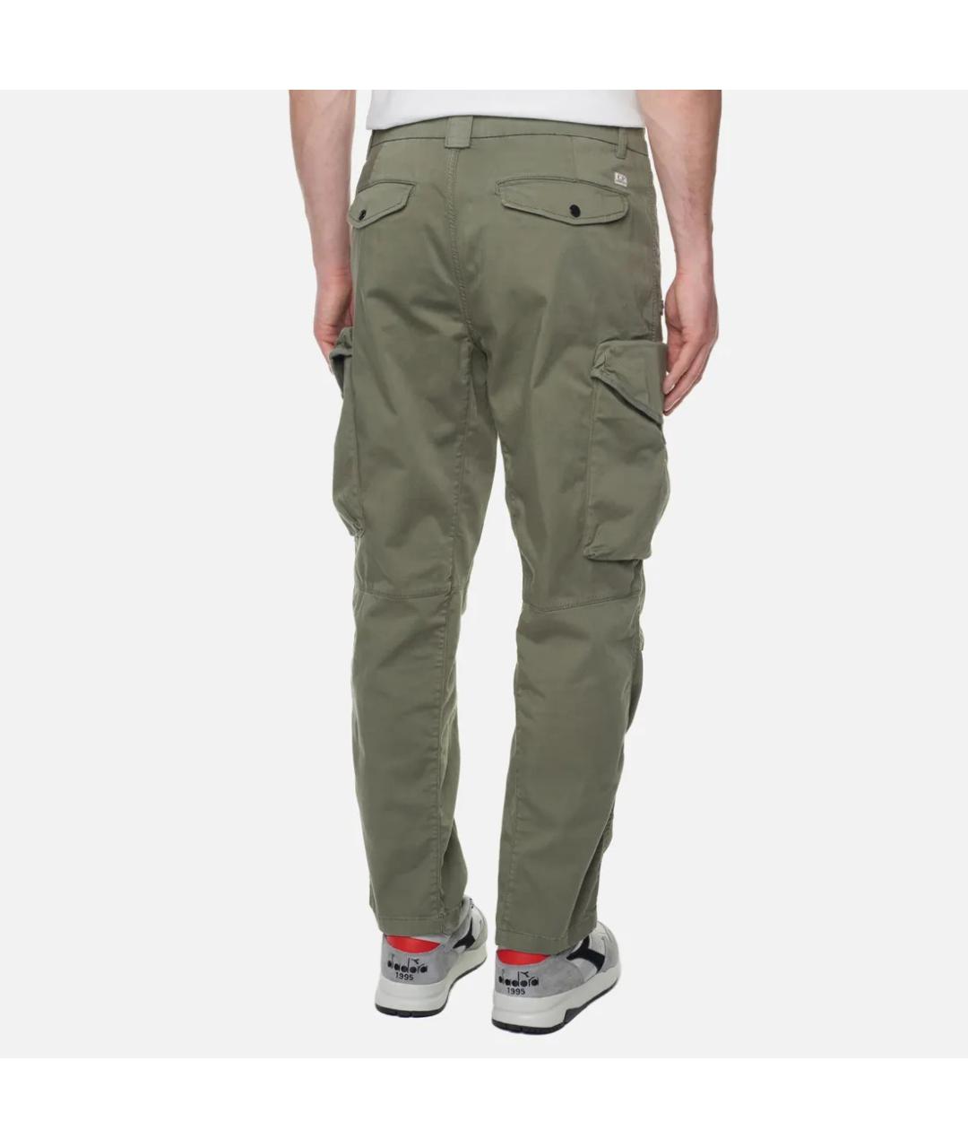 CP COMPANY Хаки хлопко-эластановые повседневные брюки, фото 8