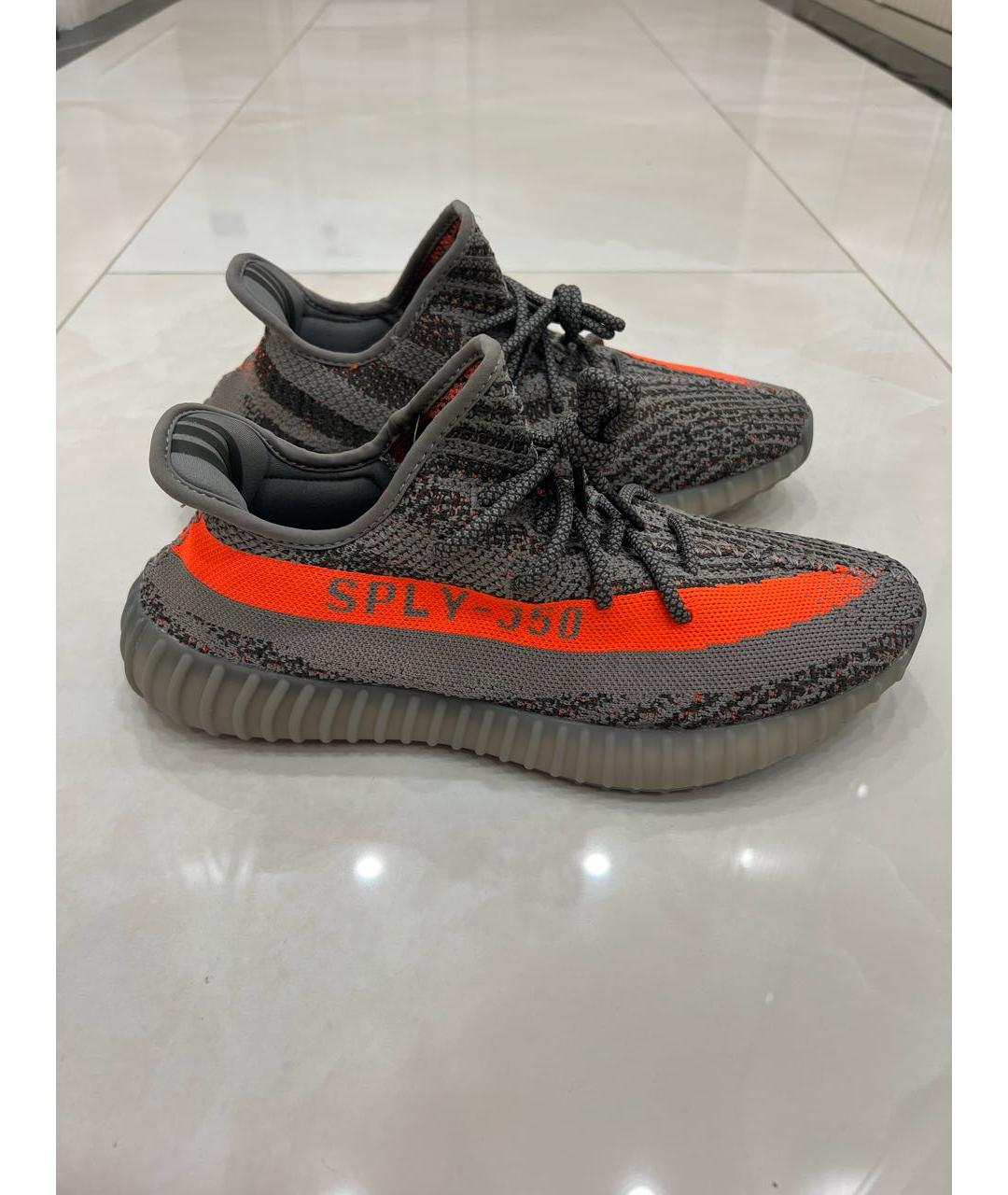 ADIDAS YEEZY Антрацитовые низкие кроссовки / кеды, фото 7