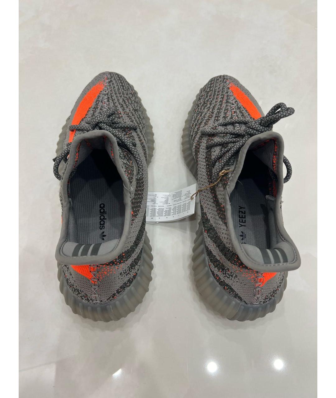 ADIDAS YEEZY Антрацитовые низкие кроссовки / кеды, фото 3