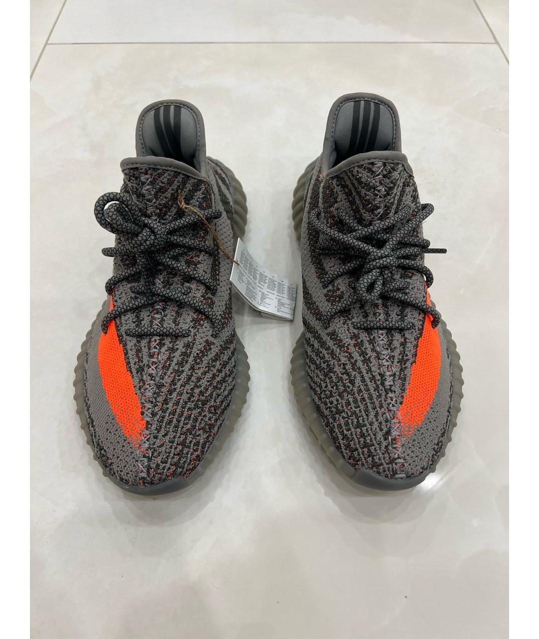ADIDAS YEEZY Антрацитовые низкие кроссовки / кеды, фото 2