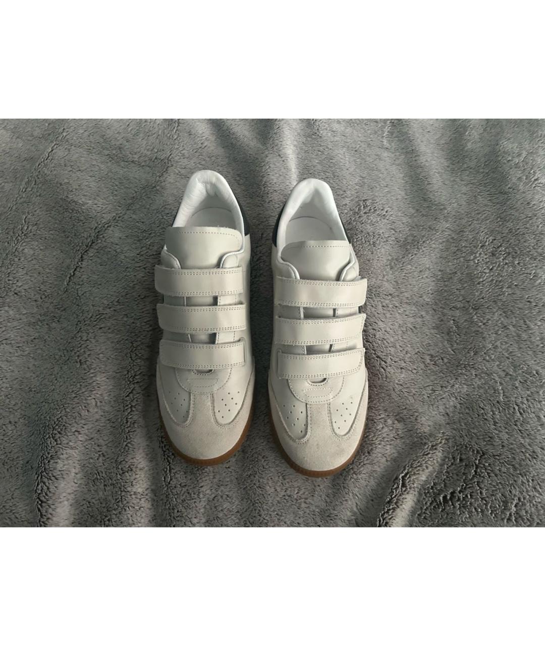 ISABEL MARANT Белые кожаные кеды, фото 4
