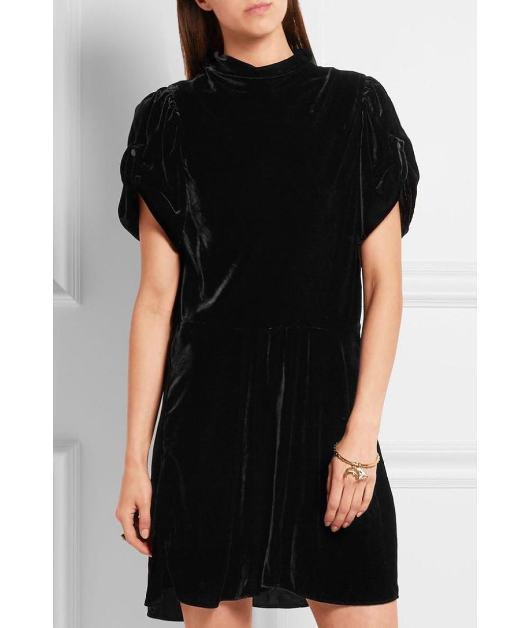 ISABEL MARANT Черное бархатное коктейльное платье, фото 8